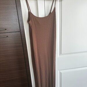 SKIMS LONG SLIP DRESS (Ribbed) Soft Lounge
